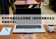 软件开发是什么公司类型（软件开发是什么公司类型行业）